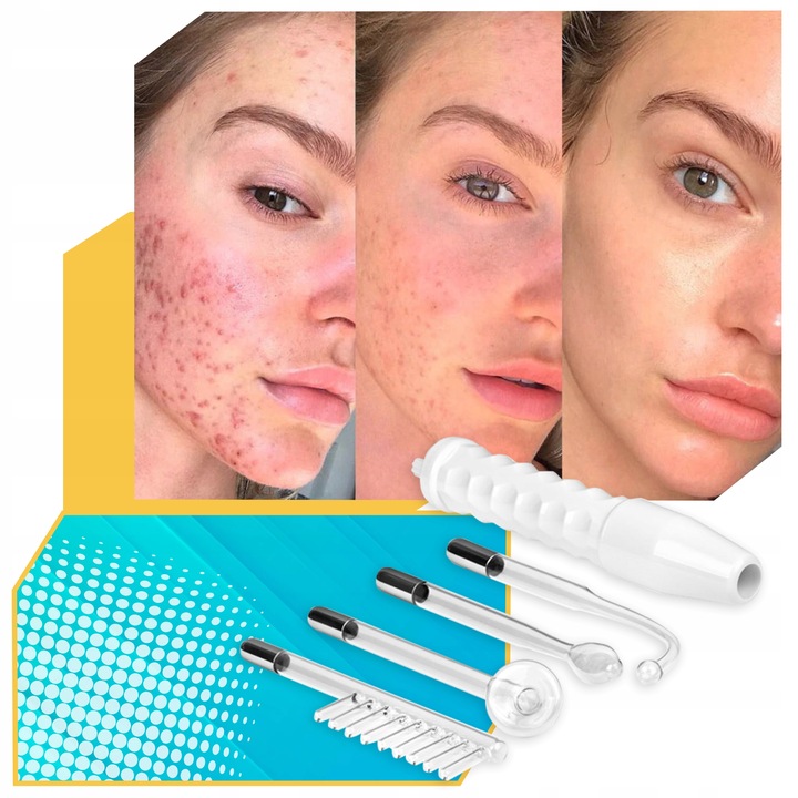 DERMA WAND PRO darsonval 4 elektrody peloty najmocniejszy do skóry twarzy