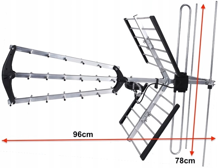 ANTENA Dvbt2 4k Mux8 Tv Naziemna Zewnętrzna OLYMPIA BX1000 LTE COMBO