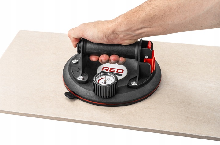 PRZYSSAWKA PRÓŻNIOWA DO PŁYTEK UCHWYT Z POMPKĄ MANOMETREM GLAZURY SZYB