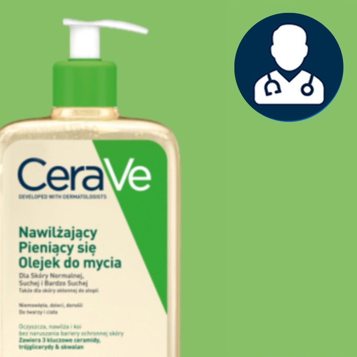 Olejek Nawilżający CeraVe Pieniący Się Do Mycia Twarzy i Ciała 473ml