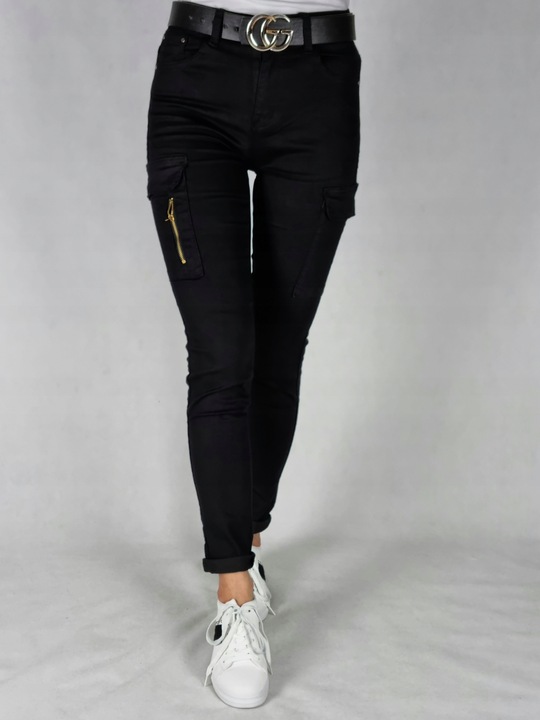 SPODNIE BOJÓWKI CZARNE ROZMIAR 40/L