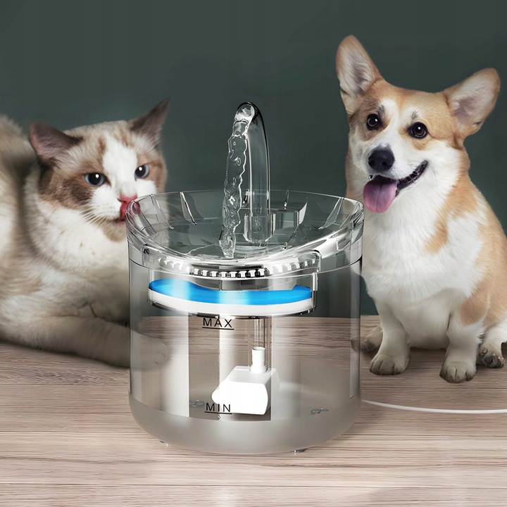 Poidełko Fontanna dla Kota Psa Wodna Miska Wodopój Filtr Czyszczący 2,5L