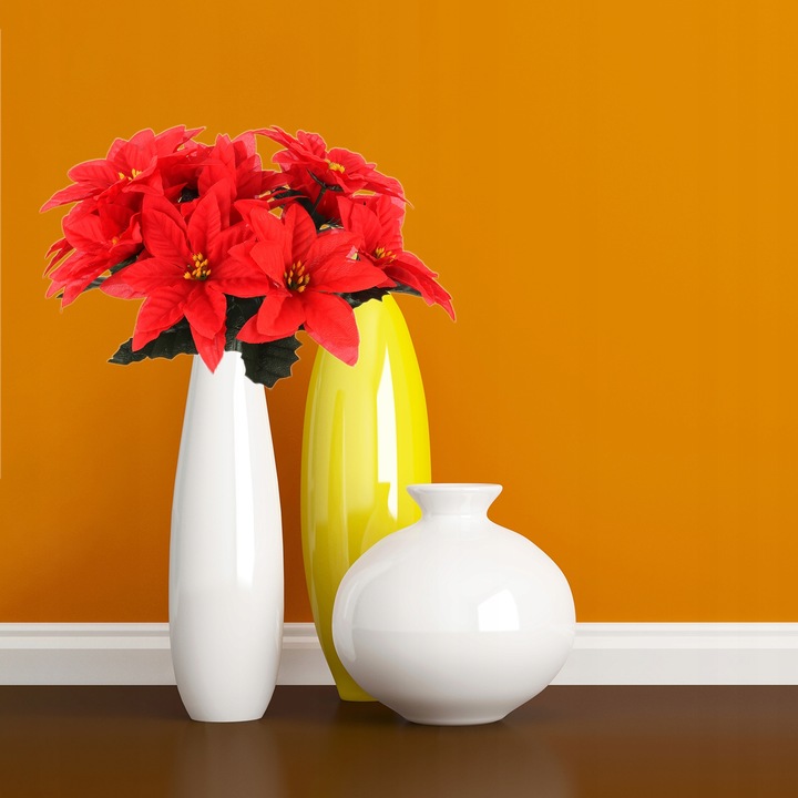 Sztuczne krzewy poinsecji do dekoracji hoteli i przyjęć