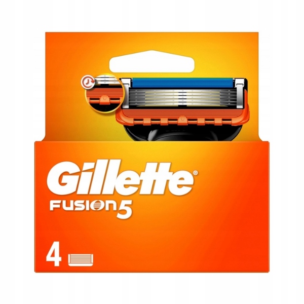 GILLETTE FUSION5 WYMIENNE OSTRZA WKŁADY DO MASZYNKI DO GOLENIA 4SZT.