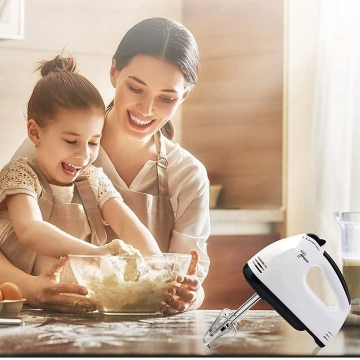 Mikser Ręczny Elektryczny Do Ciast Kremu 7 Biegowy Trzepaczka Robot