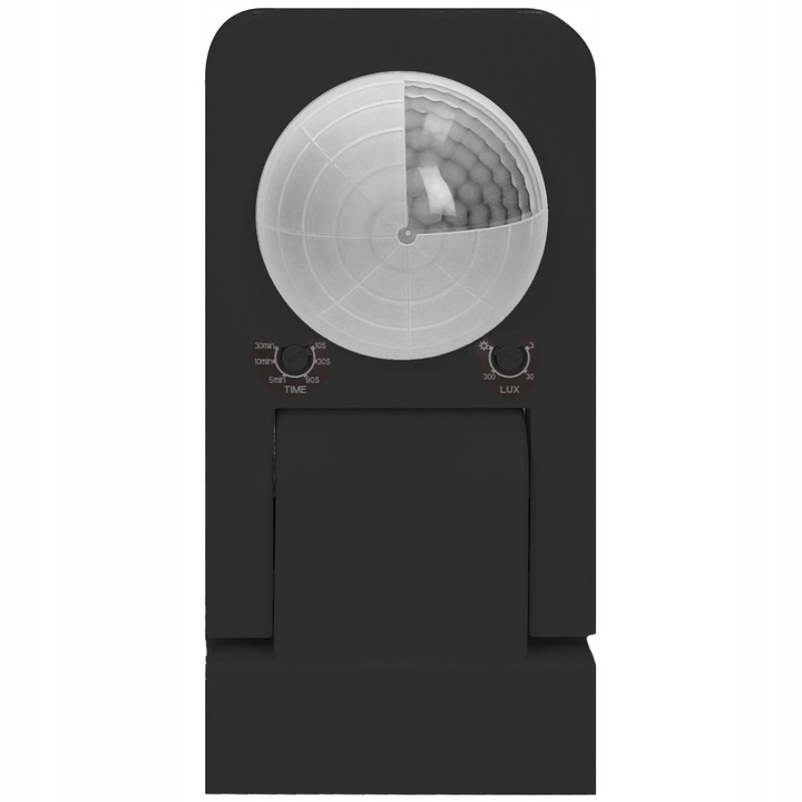 CZUJNIK RUCHU ZMIERZCHU ZEWNĘTRZNY LED CZUJKA REGULACJA 360 20M CZARNY