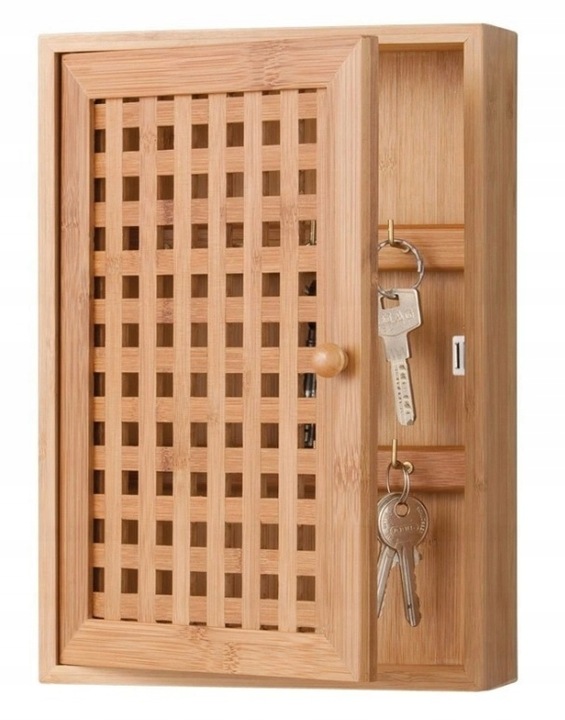 szafka na klucze wieszak półka skrzynka ZELLER bambus