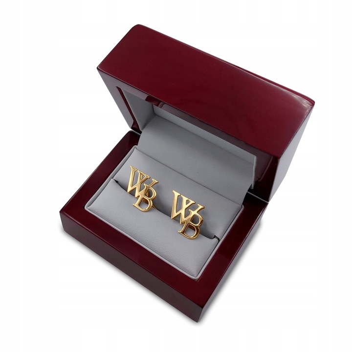 Spinki do mankietów z inicjałami litery alfabetu