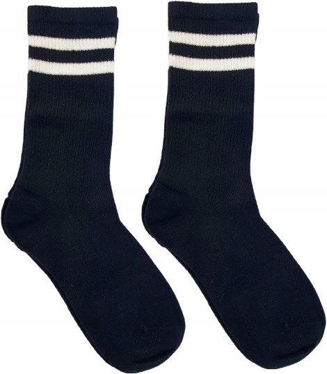 5x MŁODZIEŻOWE SPORTOWE WYSOKIE SKARPETY OLDSCHOOL W PASKI STYLOWE WZORY