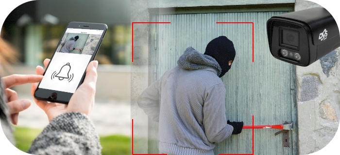 BEZPRZEWODOWA KAMERA WIFI MONITORING 2K CZARNA KAMERA ZEWNĘTRZNA AUDIO DVS