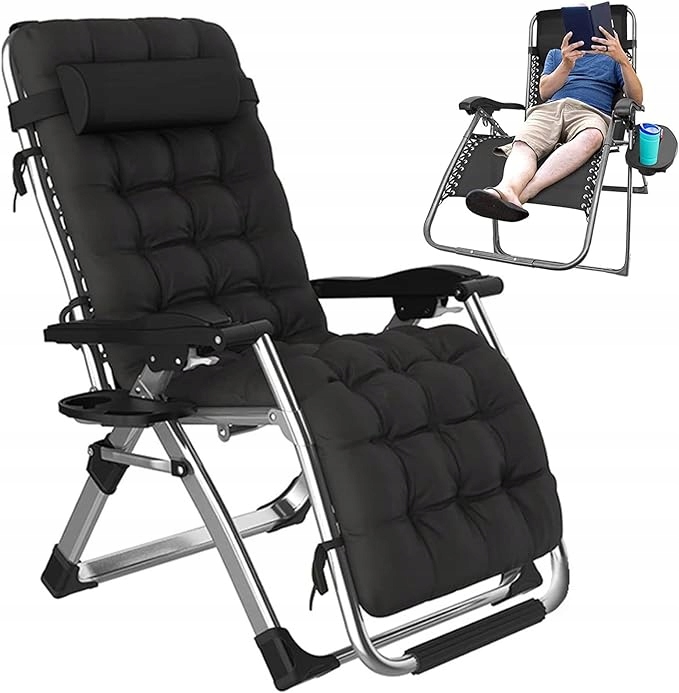 FOTEL OGRODOWY, LEŻAK PLAŻOWY, TURYSTYCZNY PODUSZKA + STOLIK Zero Gravity