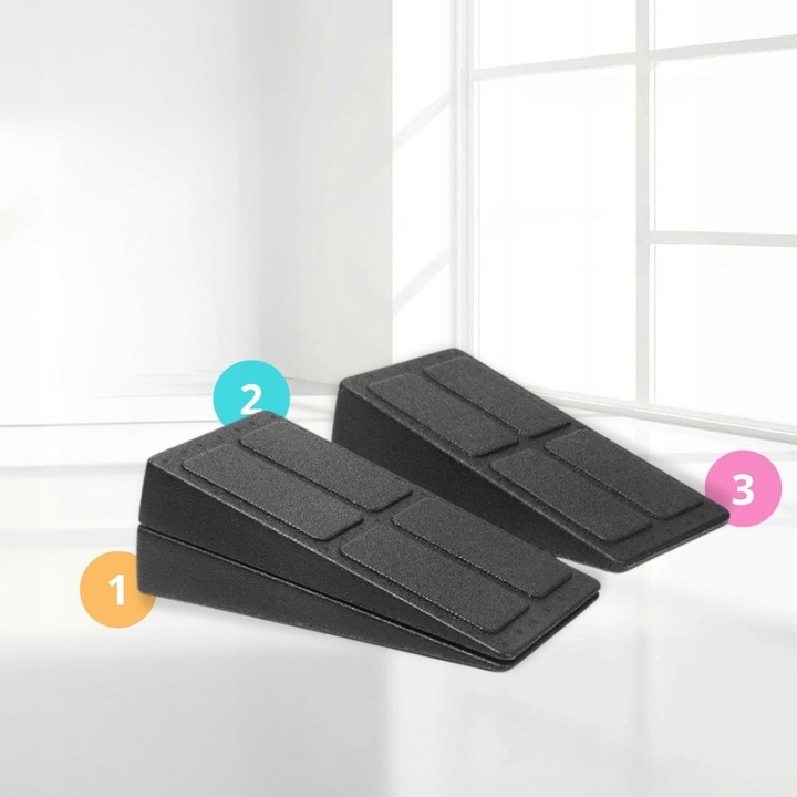 Bloczek pochylny squat wedge block 3 elementy do rozciągania przysiady nogi