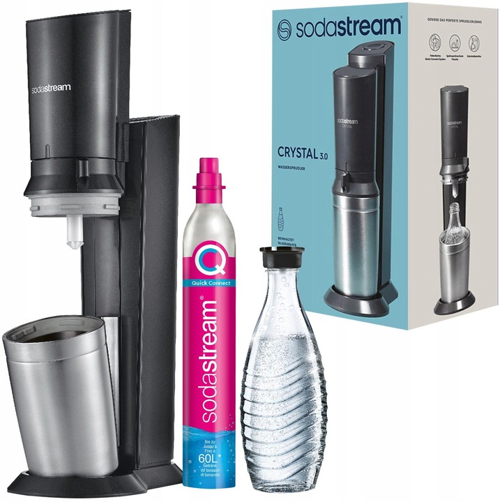 Saturator do wody gazowanej Sodastream Crystal 3.0 Titan szklana