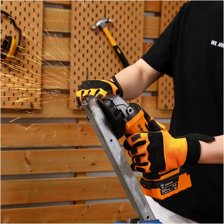 SZLIFIERKA KĄTOWA AKUMULATOROWA KĄTÓWKA AKUMULATOR DEKO + 3 TARCZE