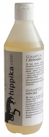 Szampon dla koni z jedwabiem 500ml HIPPIKA ułatwia rozczesywanie +
