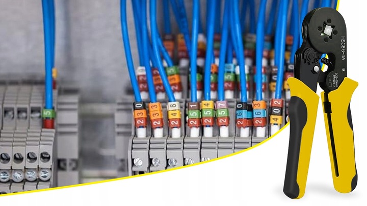 ZACISKARKA DO TULEJEK KONEKTORÓW PRZEWODÓW ZESTAW PRASKA + 1200 SZT