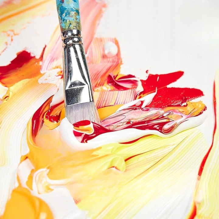 ZESTAW DO MALOWANIA FARBY AKRYLOWE 24X59ml +12 PĘDZLI DUŻY ARTYSTYCZNY 36EL