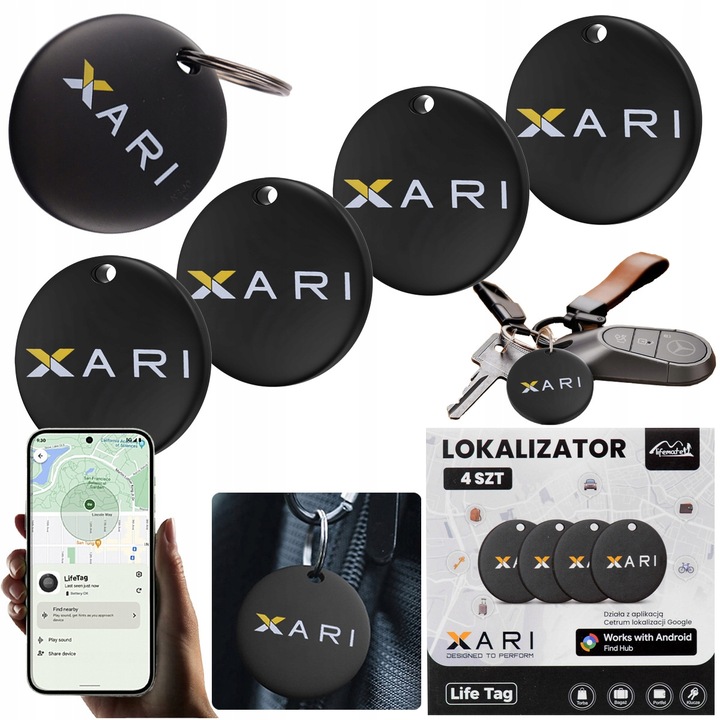 4x Lokalizator GPS Life Tag Lifemate XARI Android do plecaka kluczy