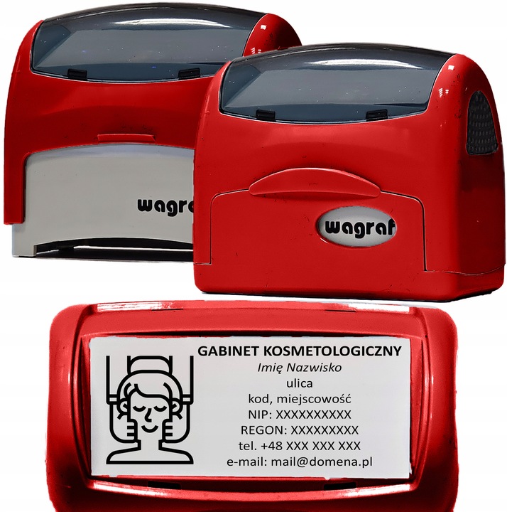Wagraf A4 PIECZĄTKA do 8 wersów - 12 kolorów obudowy