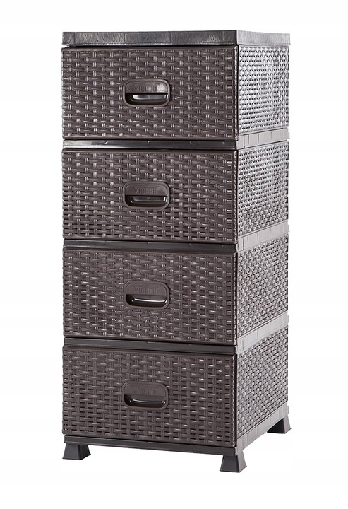 SZAFKA KOMODA REGAŁ 4 SZUFLADY DO ŁAZIENKI RATTAN