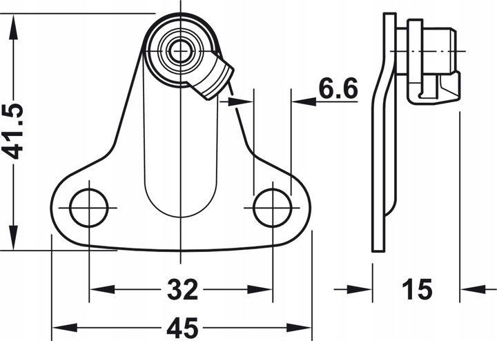 Siłownik meblowy do frontów HAFELE DUO rozwórka nożycowa podnośnik
