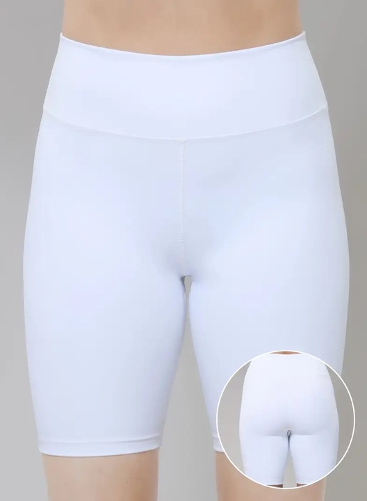 KOLARKI LEGINSY GETRY BIAŁE SPORT wysoki stan M/L