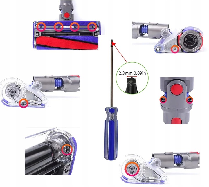 WZMOCNIONY PRZYCISK WŁĄCZNIK SPUST DO DYSON V10 V11 SV12 SV14 + ŚRUBOKRĘT