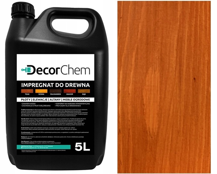 IMPREGNAT farba do drewna z WOSKAMI 5l 8 kolorów! polski producent