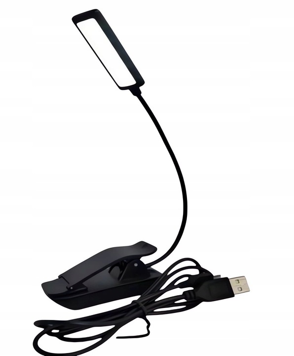 Lampa do czytania LED z klipsem lampka USB AKUMULATOR ZDROWA DLA OCZU