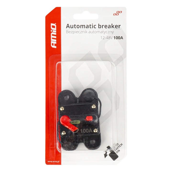 BEZPIECZNIK SAMOCHODOWY AUTOMATYCZNY 12V 24V 48V 100A