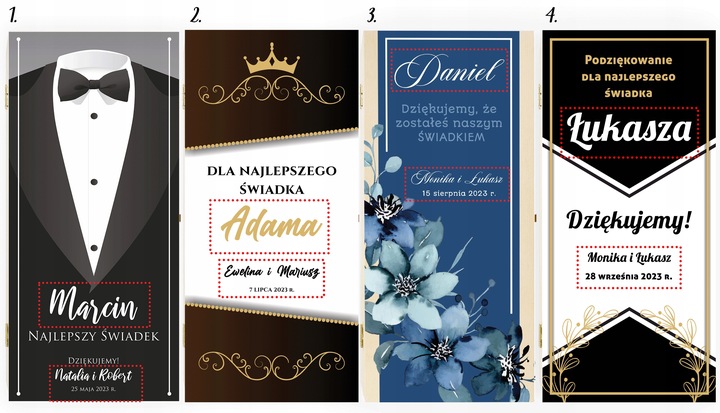 PODZIĘKOWANIE DLA ŚWIADKA ŚWIADKOWEJ SKRZYNKA