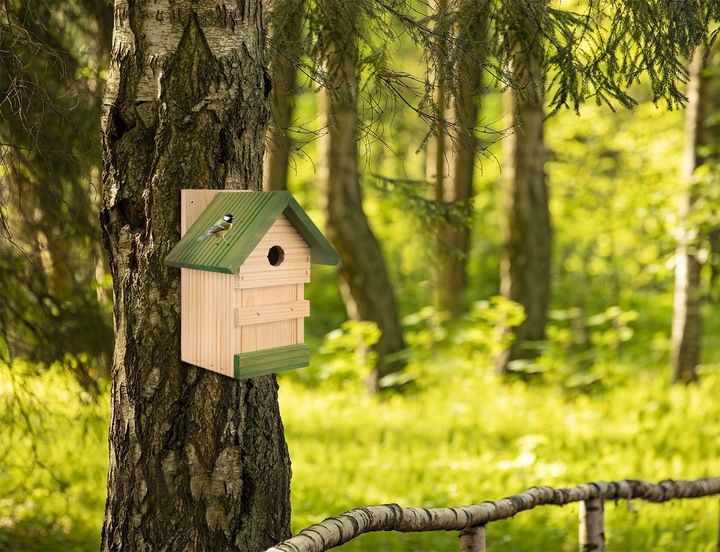 Budka lęgowa dla ptaków sikorek kosa karmnik domek MIX - 4szt