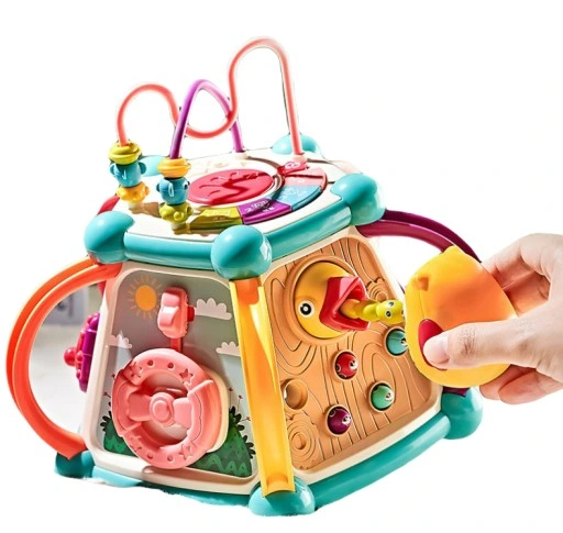 INTERAKTYWNA KOSTKA EDUKACYJNA DŹWIĘK ŚWIATŁO 7w1