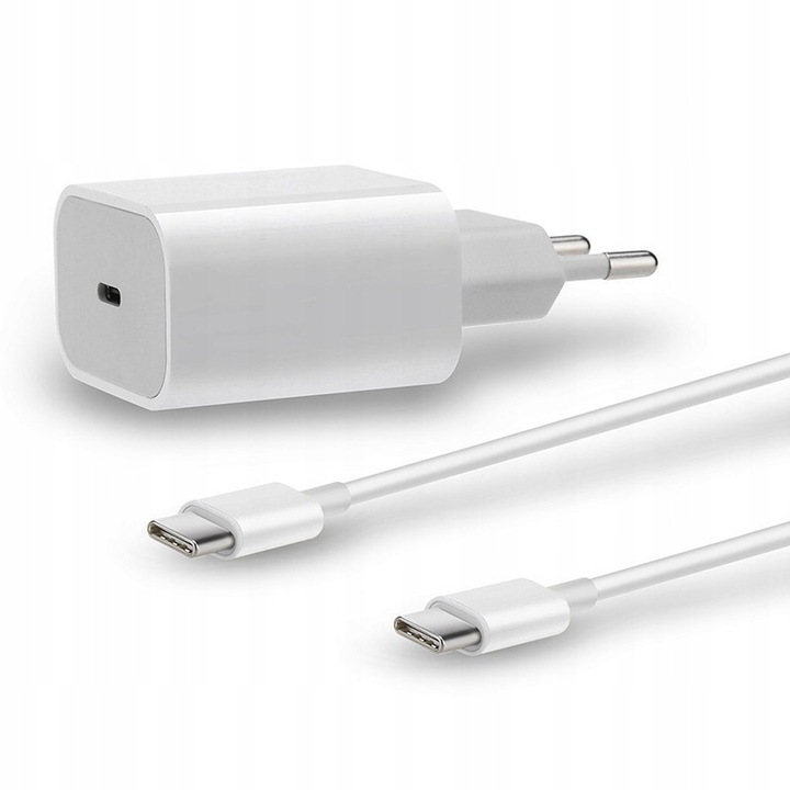 SZYBKA ŁADOWARKA DO IPHONE KOSTKA 25W + KABEL 1M / USB-C - IPHONE