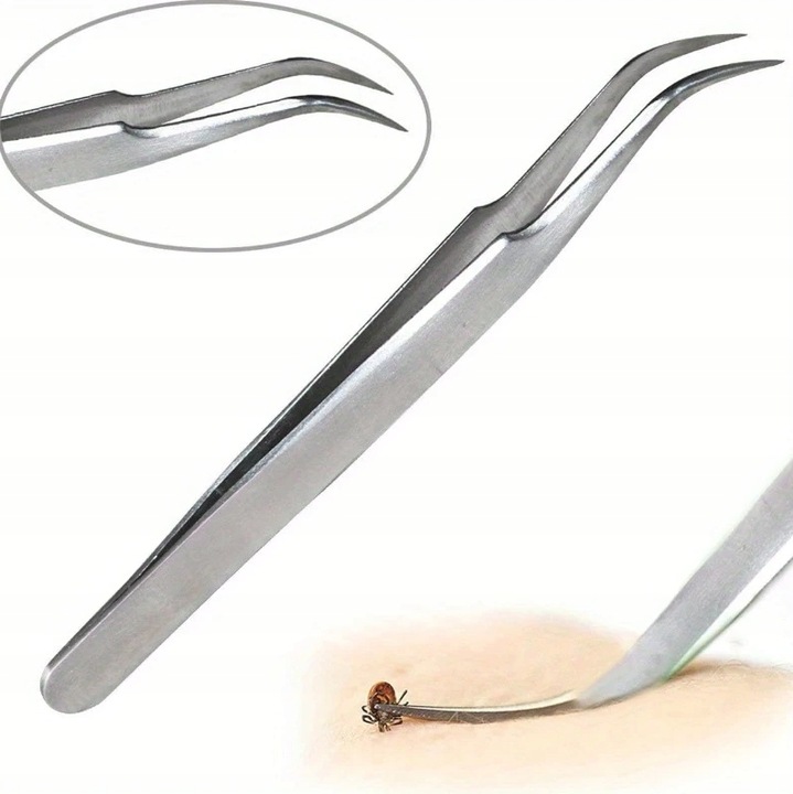 SZCZYPCE PĘSETA DO USUWANIA WYCIĄGANIA KLESZCZY DLA PSA KOTA LUDZI ZESTAW