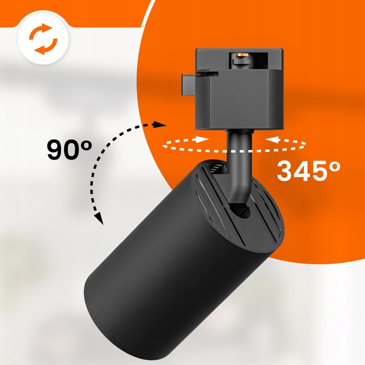 Zestaw Szynoprzewód Szyna 2m + 8x Oprawa Halogenowa LED GU10 Lampa