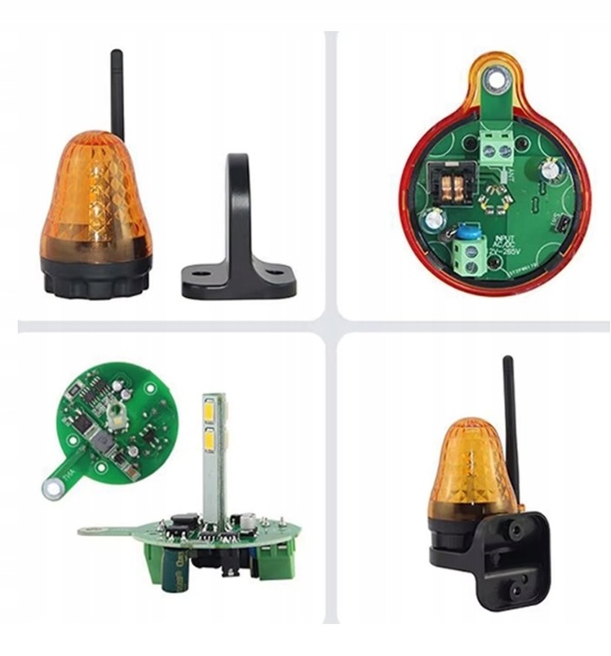 Lampa sygnalizacyjna LED do napędów bramy 12V - 230V uniwersalna
