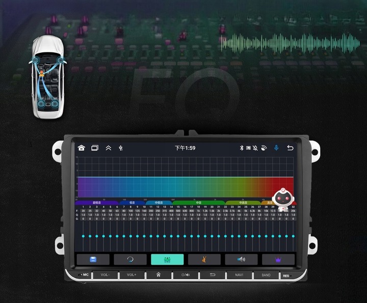 RADIO 9'' 4GB/64GB ANDROID 15 GOLF V VI PASSAT B6 B7 SEAT SKODA