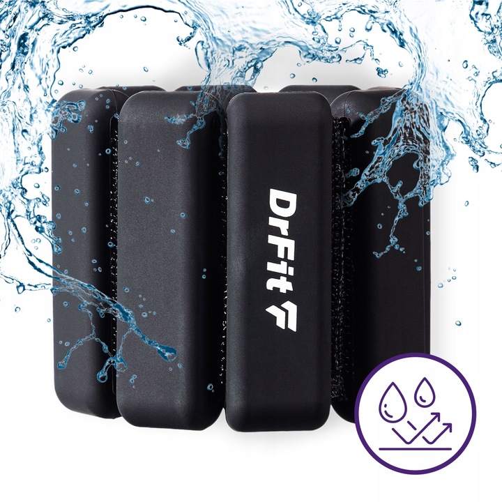 Obciążniki na Kostki Nadgarstki do Ćwiczeń Regulowane 2x 0,45 kg Czarne