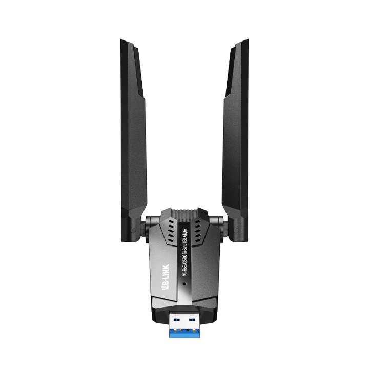 Adapter Karta Sieciowa WiFi na USB z Antenami Tri-Band 2.4GHz 5GHz 6GHz