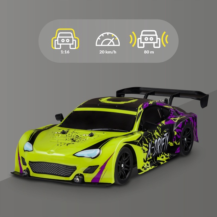 Samochód Auto RC DRIFT DRIFTING do DRIFTU ZDALNIE STEROWANY 1:16 20km/h