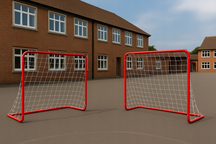 2x BRAMKA PIŁKARSKA ZESTAW DO PIŁKI NOŻNEJ SKŁADANE OGRODOWE 182x122 ZESTAW