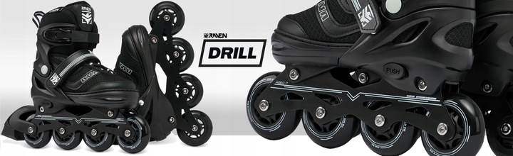 Rolki Regulowane RAVEN Drill Black 34-37