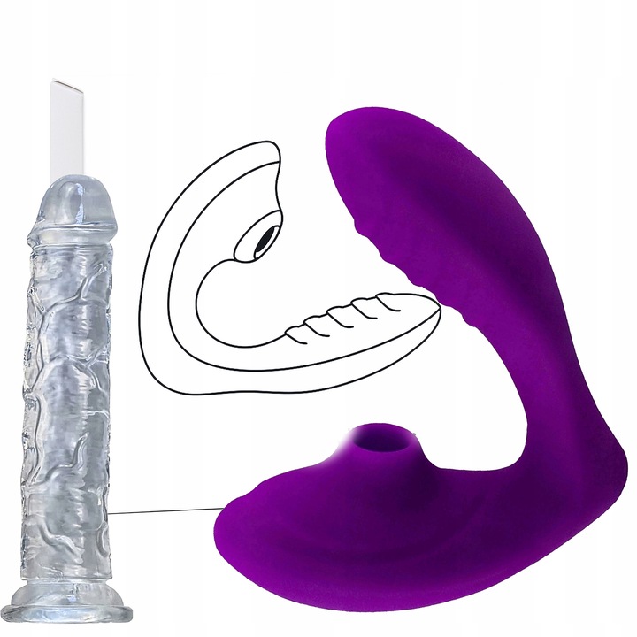 SSĄCY WIBRATOR RUCHOMY JĘZYK DO MINETKI STYMULATOR ŁECHTACZKI 3w1 +