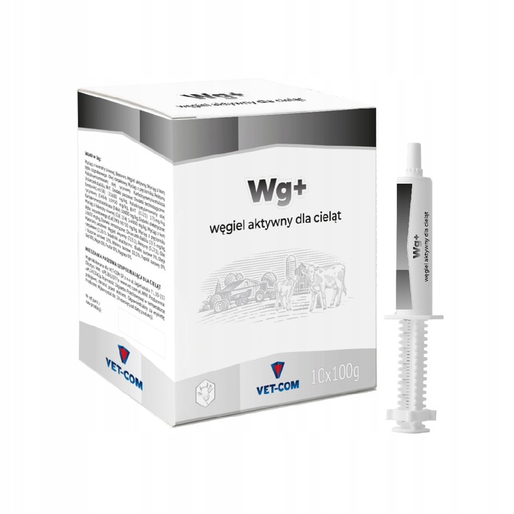Wg+ (10x100 g) węgiel aktywny dla cieląt