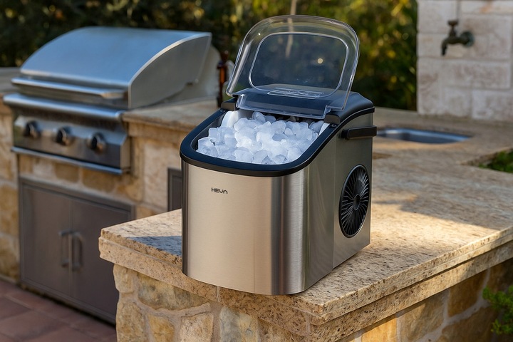 Kostkarka do lodu HEVA HIX 12kg domowa cicha maszyna ekspresowy lód