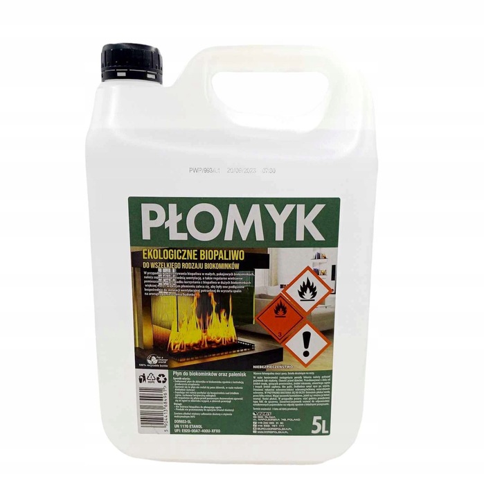 Doris Paliwo do Biokominka 5L Biopaliwo do kominka Bioetanol Płomyk 5L