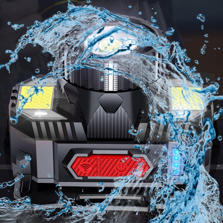 MOCNA LATARKA CZOŁOWA 1000lm 10W CZOŁÓWKA 6 TRYBÓW AKUMULATOR 500m ZOOM MOC