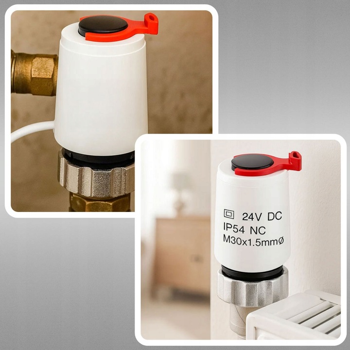 SIŁOWNIK TERMOELEKTRYCZNY DO ROZDZIELACZA ZAWORU M30 x 1.5 24V DC 2