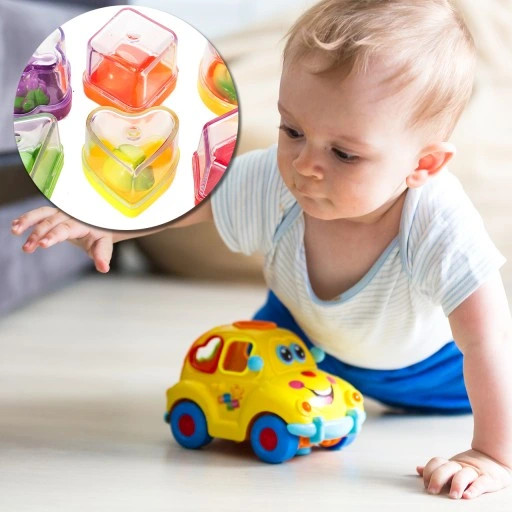 AUTO SORTER SAMOCHÓD Z KLOCKAMI NA BATERIĘ AUTKO WESOŁEK DLA DZIECI KLOCKI